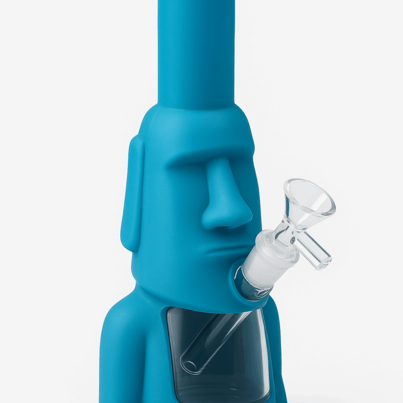 Bong de cristal y silicona Moais