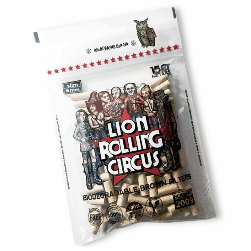 Filtros biodegradables Lion Rolling Circus